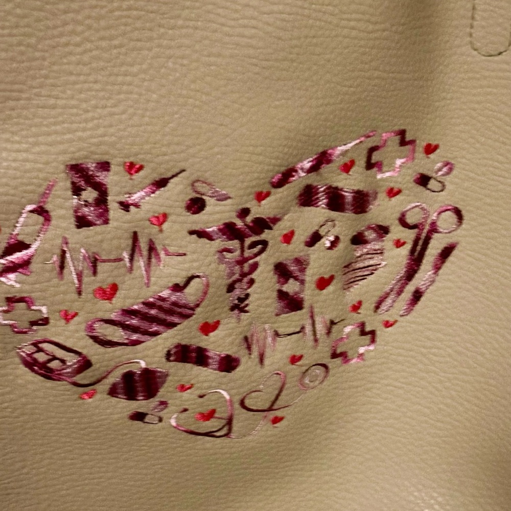 ❤️Nurse Tote Bag-Pink Lining-Medical Heart Design - Picture 4 of 6